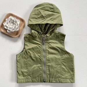 Gap Green Hooded Zip Up Vest